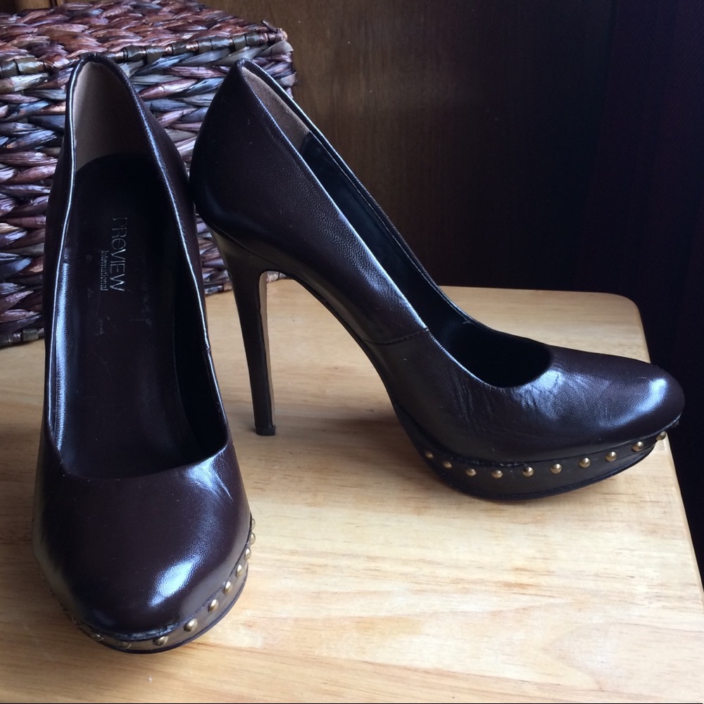 Leather stilettos